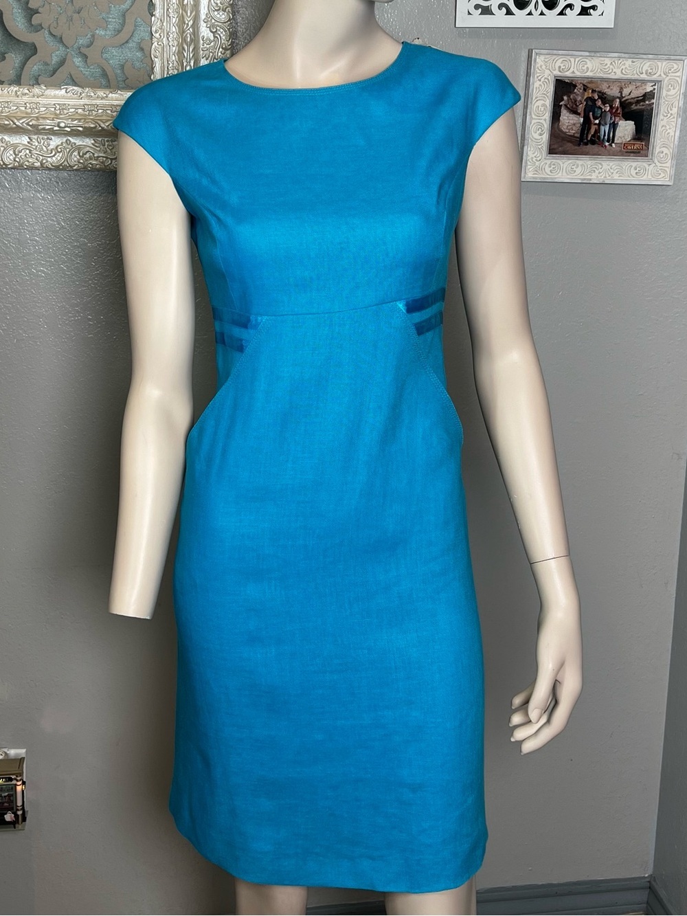 Anne Klein Bright Aqua Sheath Dress